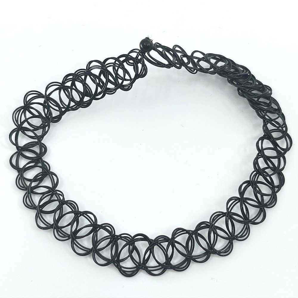 Vintage Retro Black Tattoo Choker‎ Bracelet - Y2K Vintage Style Jewelry Classic